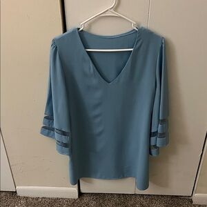 Elegant Blue Women's Top